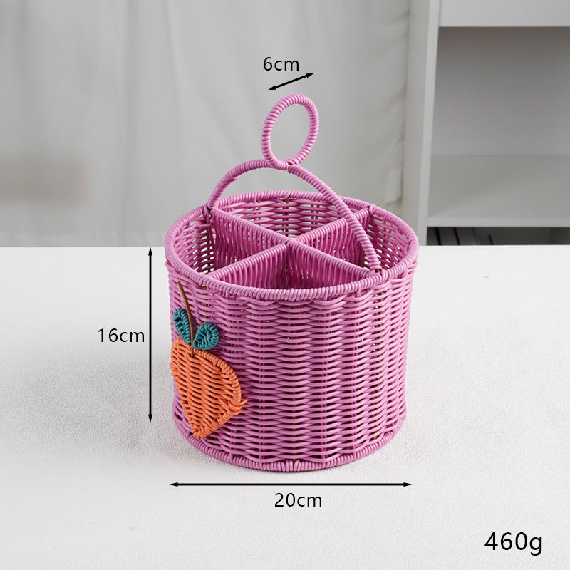 Multi-Compartment Decorative Organizer Basket | High & Bury
