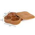 Multi-Compartment Woven Storage Basket | High & Bury