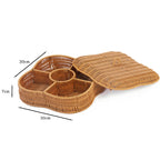 Multi-Compartment Woven Storage Basket | High & Bury