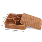 Multi-Compartment Woven Storage Basket | High & Bury