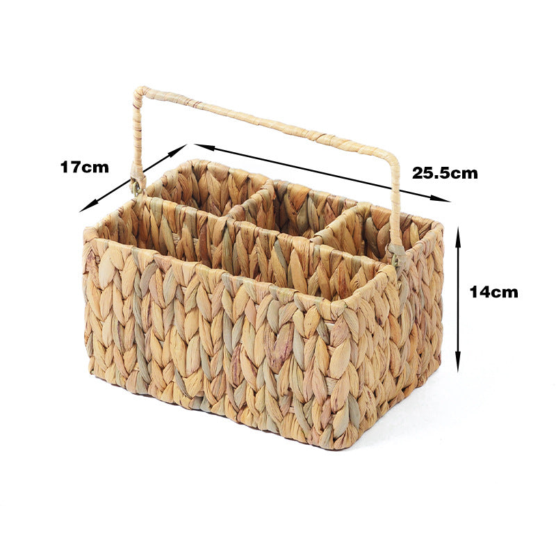 Multi-Compartment Woven Storage Caddy | High & Bury