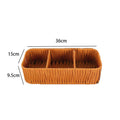 Multi-Compartment Woven Storage Tray | High & Bury