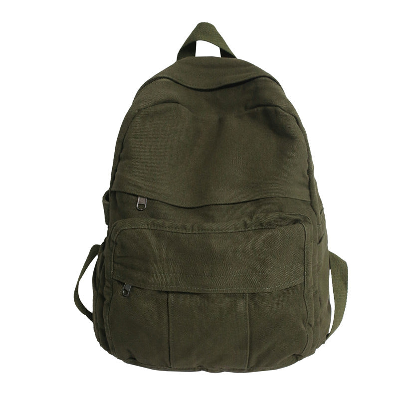 Multi-Functional Canvas School Backpack with Padded Adjustable Straps, view 4