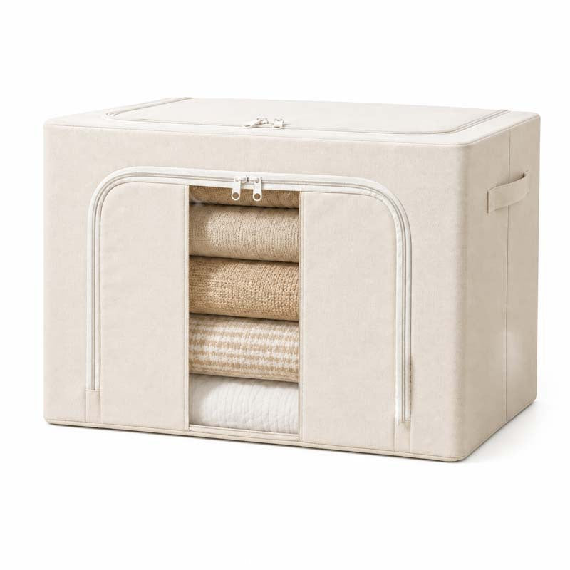 Multi-Functional Soft Fabric Storage Ottoman | High & Bury