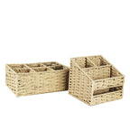 Multi-Sectional Woven Storage Basket | High & Bury