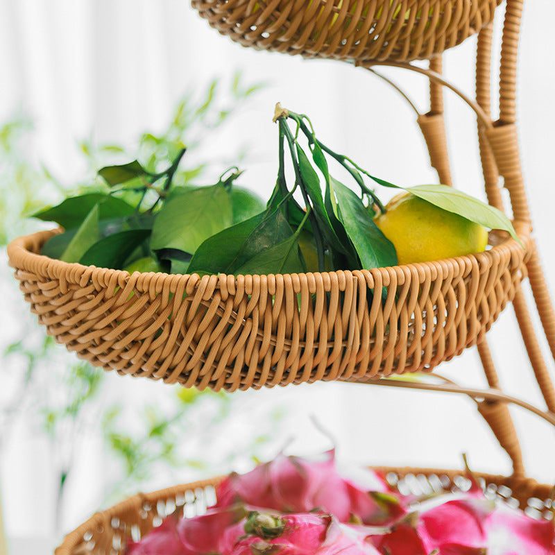 Multi-Tiered Wicker Display Stand | High & Bury