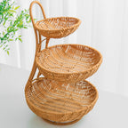 Multi-Tiered Wicker Display Stand | High & Bury