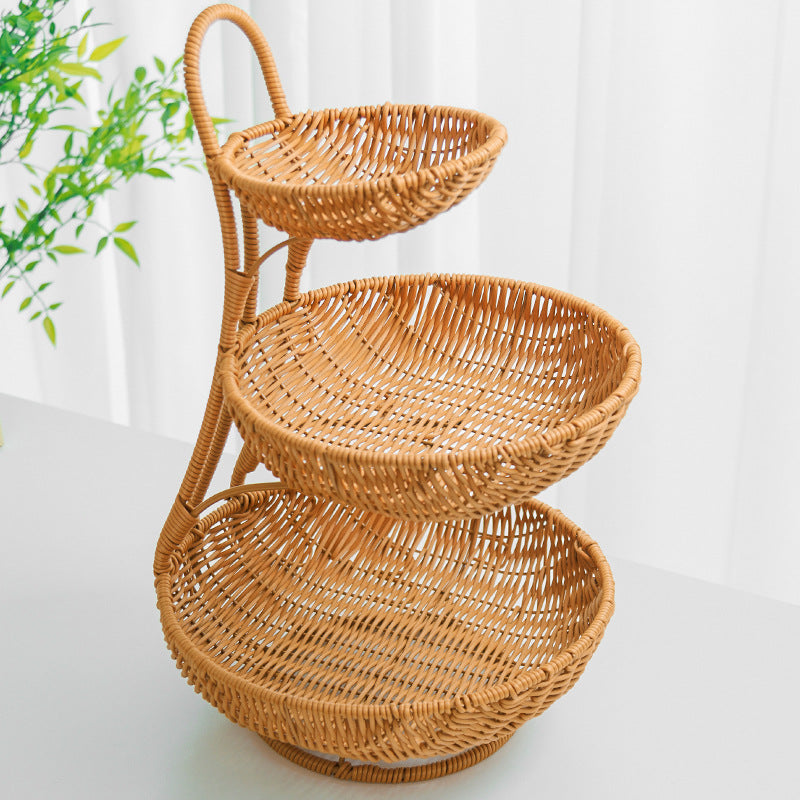 Multi-Tiered Wicker Display Stand | High & Bury