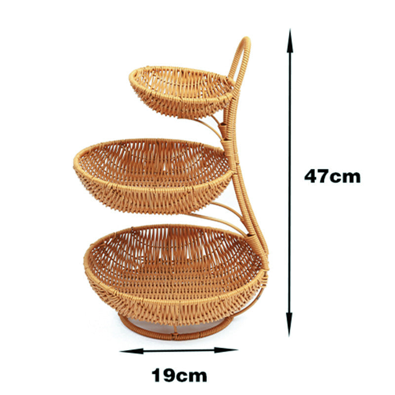 Multi-Tiered Wicker Display Stand | High & Bury