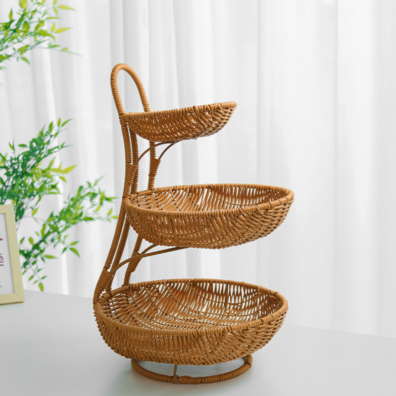 Multi-Tiered Wicker Display Stand | High & Bury