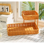 Multi-Tiered Wicker Organization Tray | High & Bury