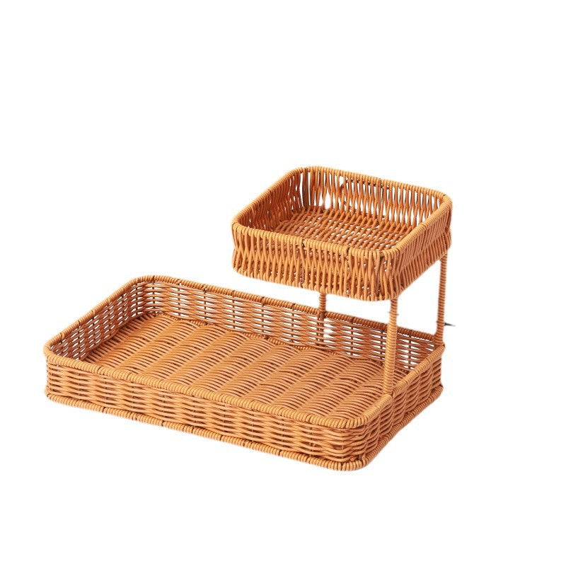 Multi-Tiered Wicker Organization Tray | High & Bury
