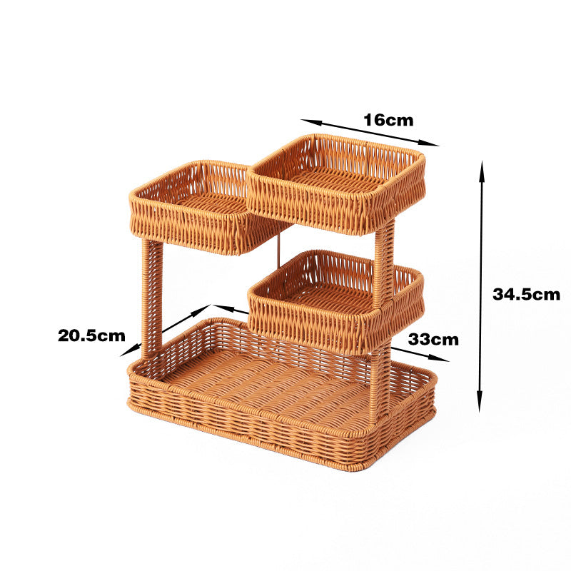 Multi-Tiered Wicker Organization Tray | High & Bury