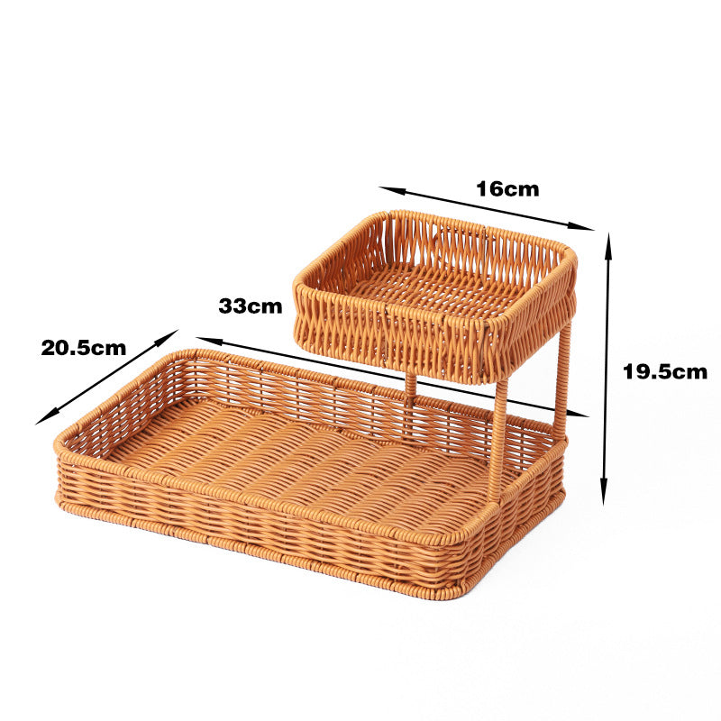 Multi-Tiered Wicker Organization Tray | High & Bury
