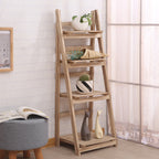 Multi-Tiered Wooden Ladder Shelf | High & Bury