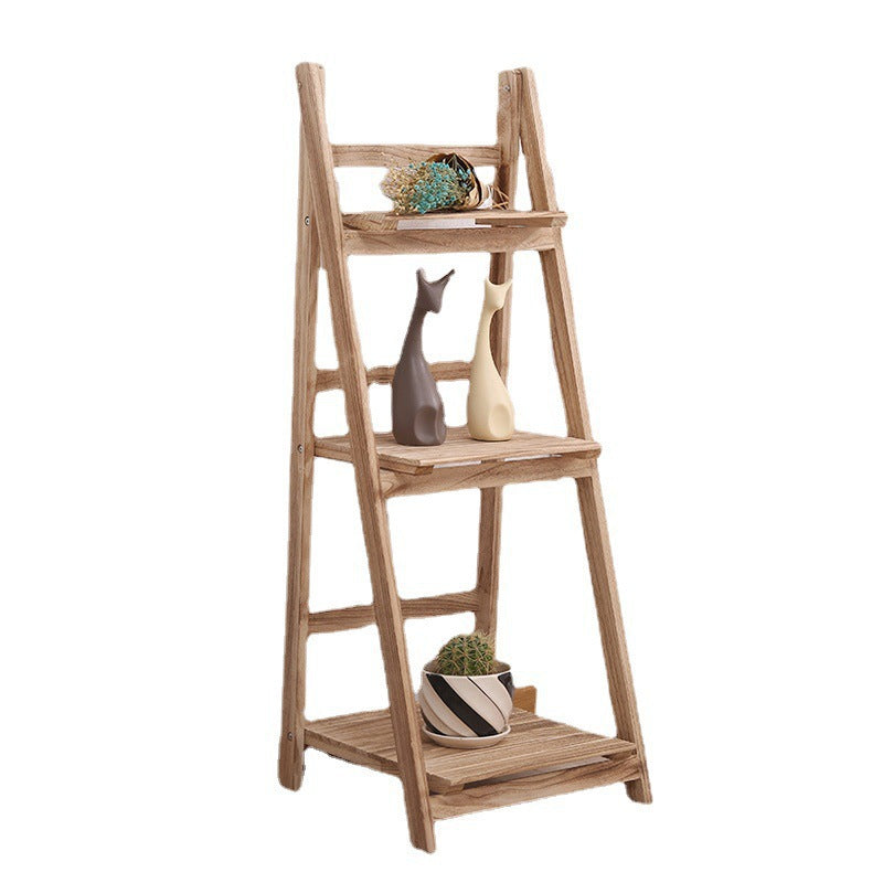 Multi-Tiered Wooden Ladder Shelf | High & Bury