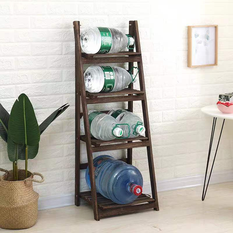 Multi-Tiered Wooden Ladder Shelf | High & Bury