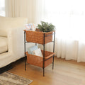 Multifunctional Basket Stand Metal Handwoven | High & Bury