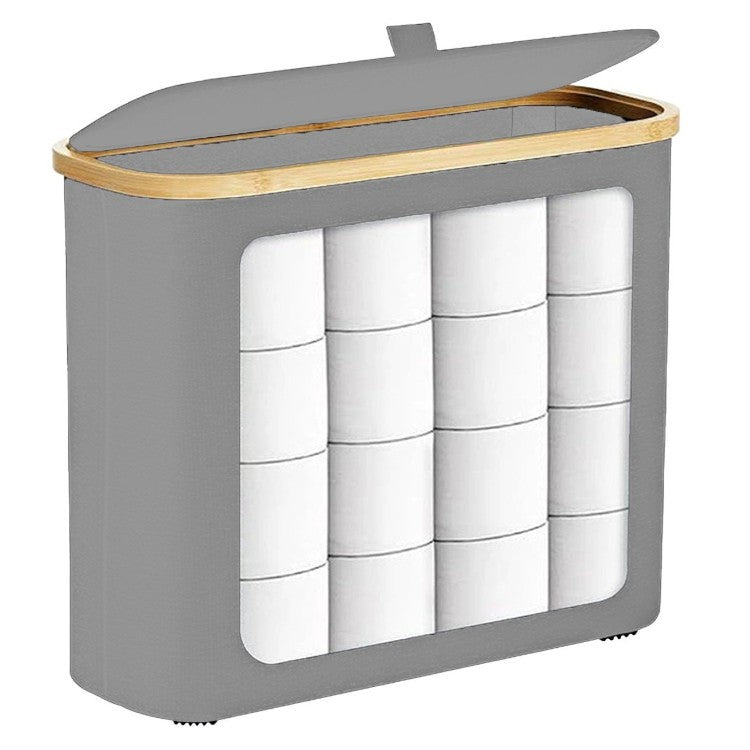 Multifunctional Laundry Storage Box with Bamboo Lid | High & Bury