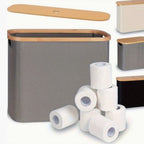 Multifunctional Laundry Storage Box with Bamboo Lid | High & Bury
