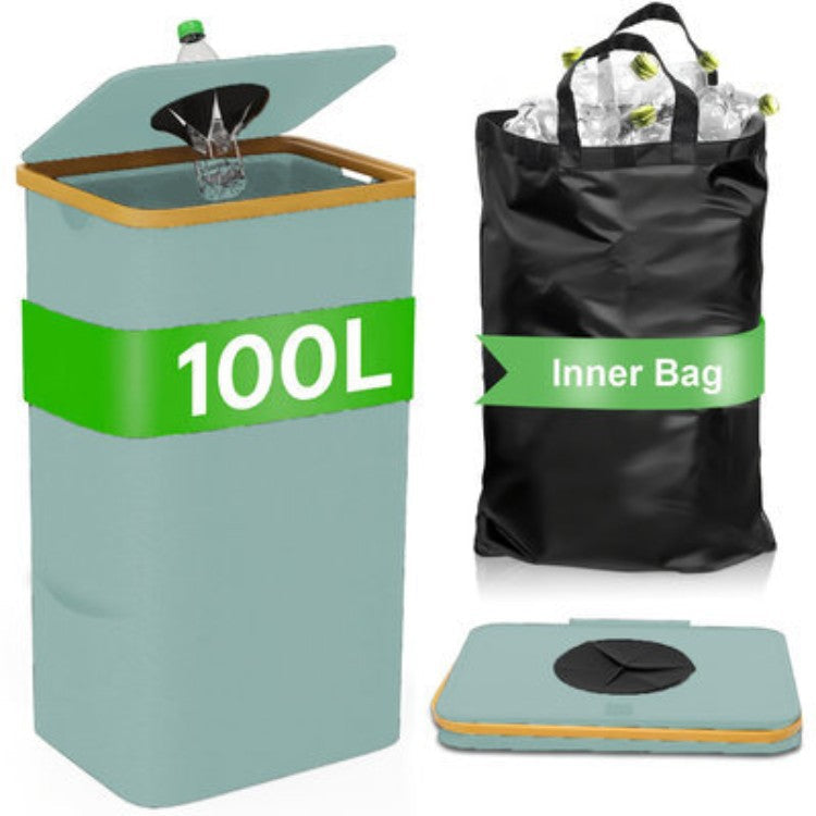 Multifunctional Laundry Storage Box with Bamboo Lid | High & Bury