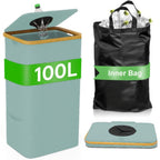 Multifunctional Laundry Storage Box with Bamboo Lid | High & Bury