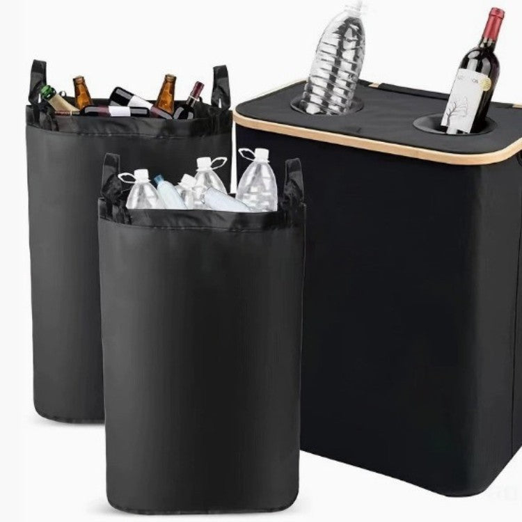 Multifunctional Laundry Storage Box with Bamboo Lid | High & Bury