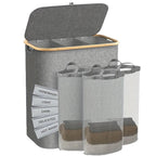 Multifunctional Laundry Storage Box with Bamboo Lid | High & Bury