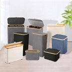 Multifunctional Laundry Storage Box with Bamboo Lid | High & Bury