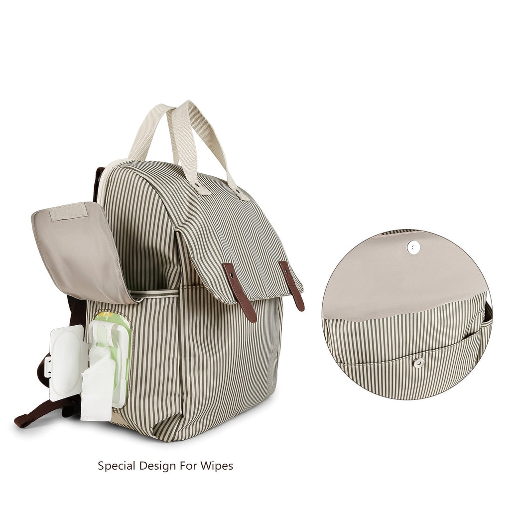 Multifunctional Nappy Backpack with Integrated Changing Mat, view 3