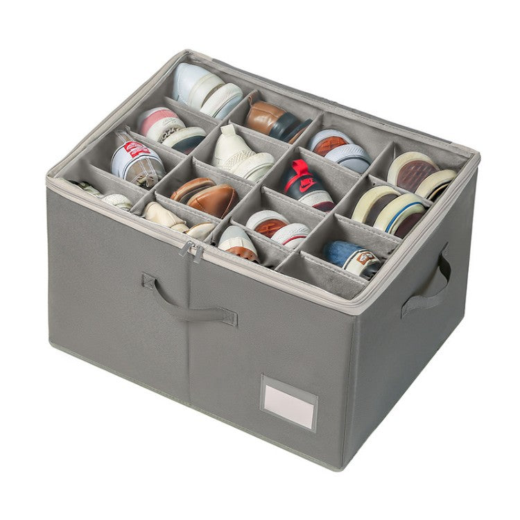 Multifunctional Shoe Storage Box with Compartments | High & Bury