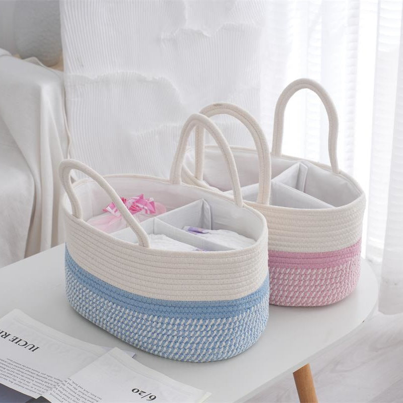 Multifunctional Storage Basket Soft Textile Handwoven | High & Bury