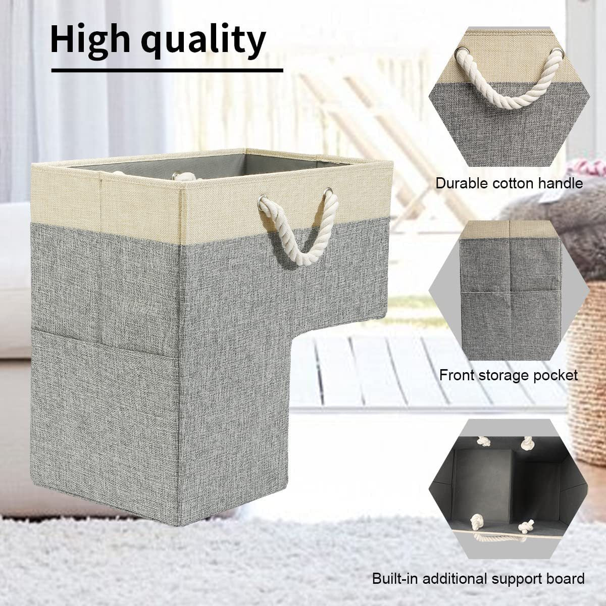 Multifunctional Storage Basket with Handles | High & Bury