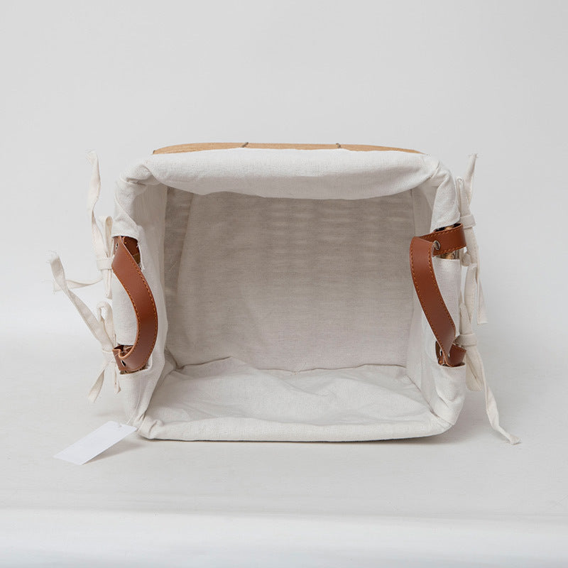 Multifunctional Storage Basket with Linen Cover | High & Bury