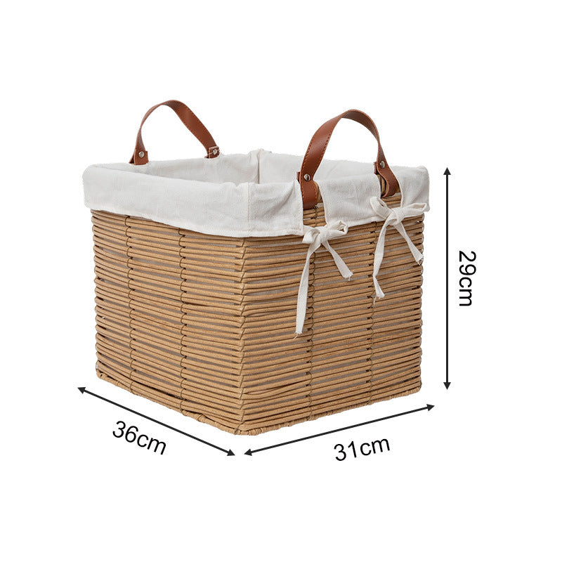 Multifunctional Storage Basket with Linen Cover | High & Bury