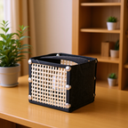 Multifunctional Storage Box Woven Natural Fiber Soft Textile | High & Bury