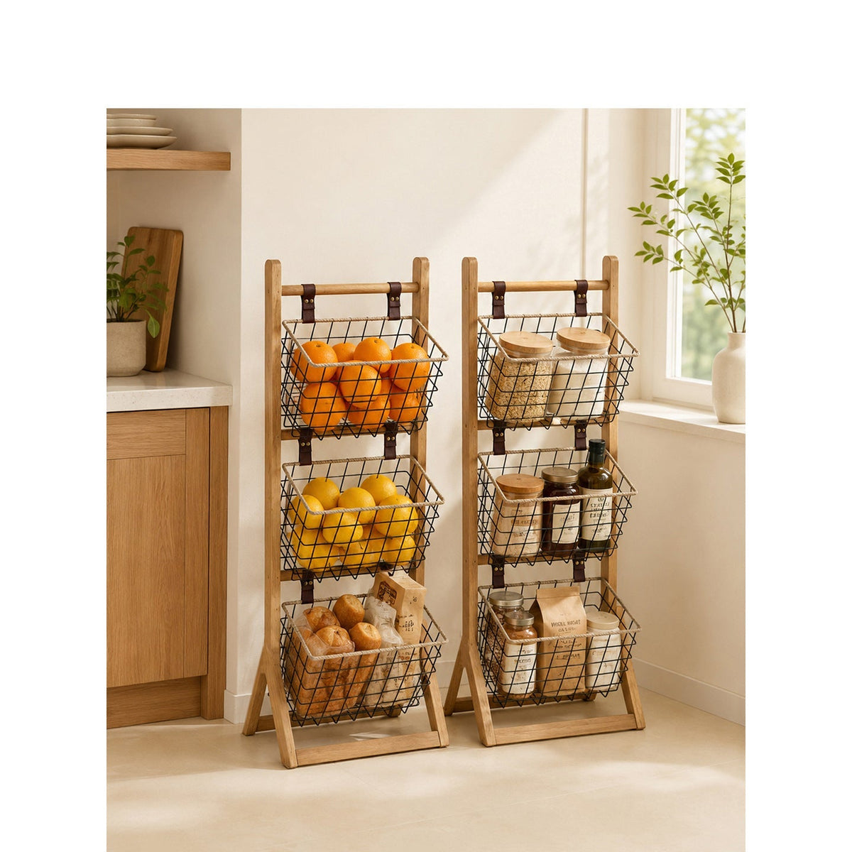 Multifunctional Wire Basket Stand | High & Bury