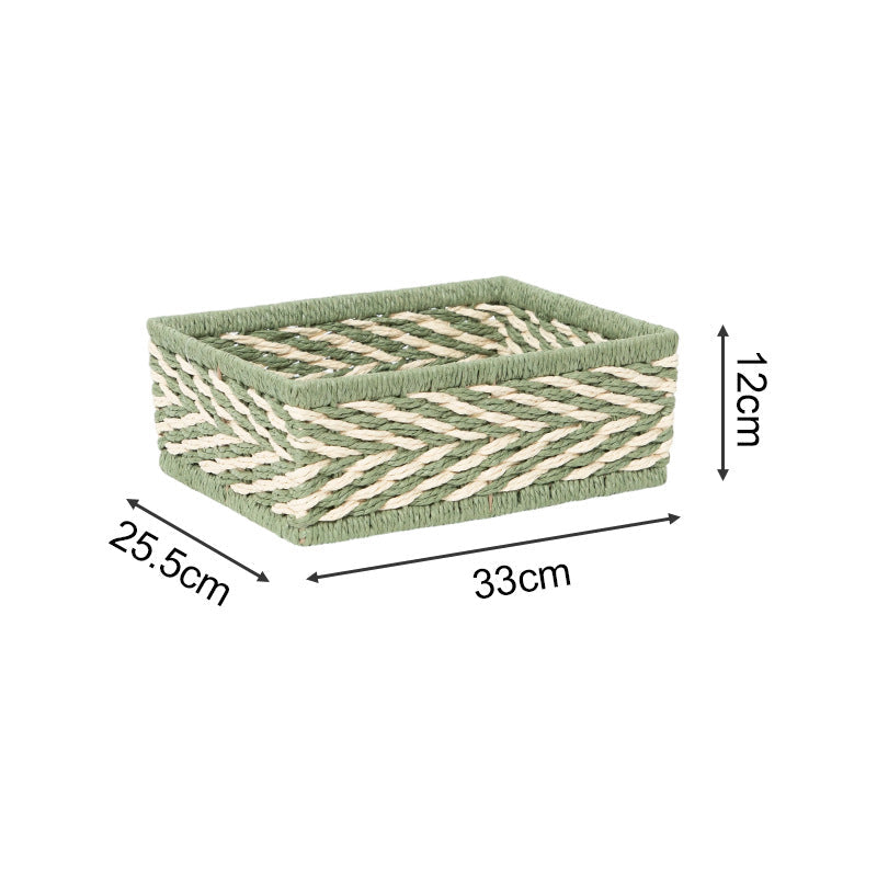 Natural Decorative Storage Basket with Woven Design | High & Bury