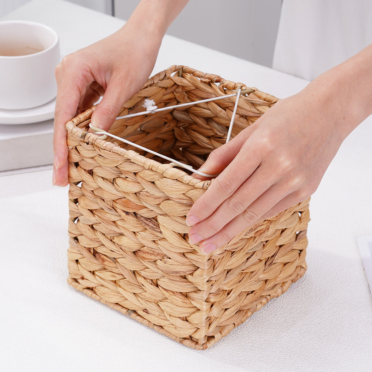 Natural Fiber Cube Storage Basket | High & Bury
