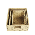 Natural Fiber Rectangular Storage Basket | High & Bury