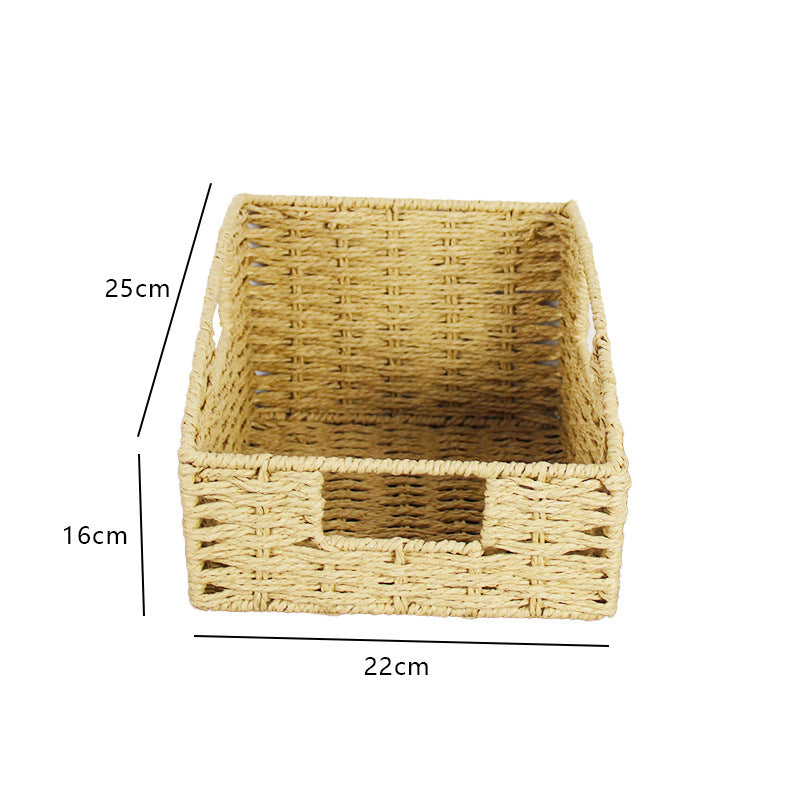 Natural Fiber Rectangular Storage Basket | High & Bury
