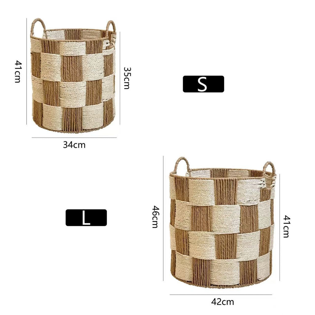 Natural Fiber Storage Basket Rectangular | High & Bury