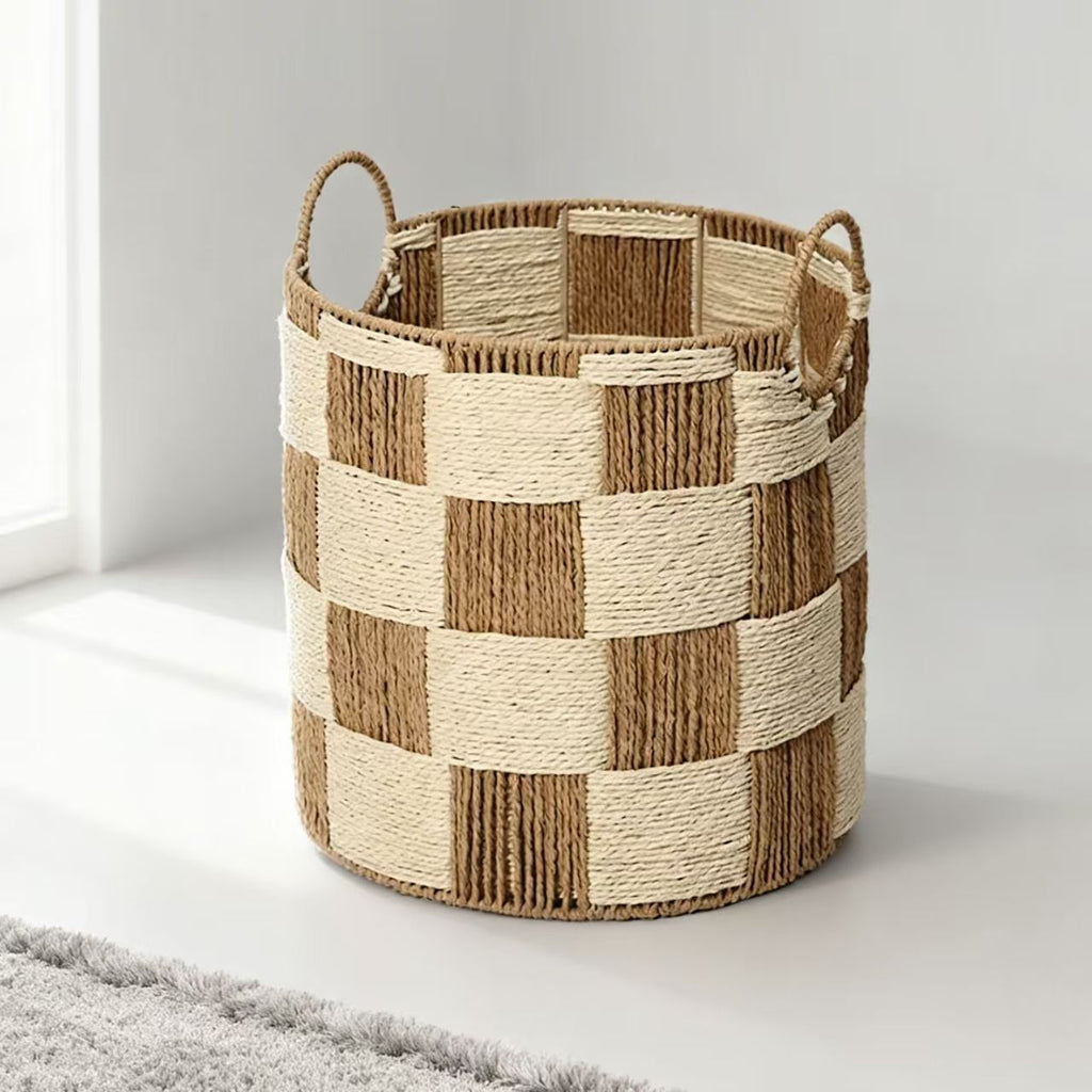 Natural Fiber Storage Basket Rectangular | High & Bury