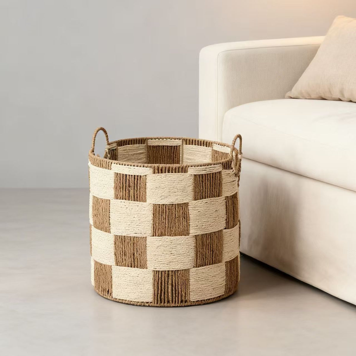 Natural Fiber Storage Basket Rectangular | High & Bury