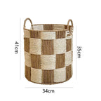 Natural Fiber Storage Basket Rectangular | High & Bury
