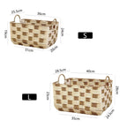 Natural Fiber Storage Basket Rectangular | High & Bury