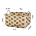 Natural Fiber Storage Basket Rectangular | High & Bury