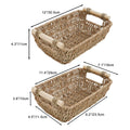 Natural Fiber Storage Basket with Handles | High & Bury