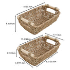 Natural Fiber Storage Basket with Handles | High & Bury