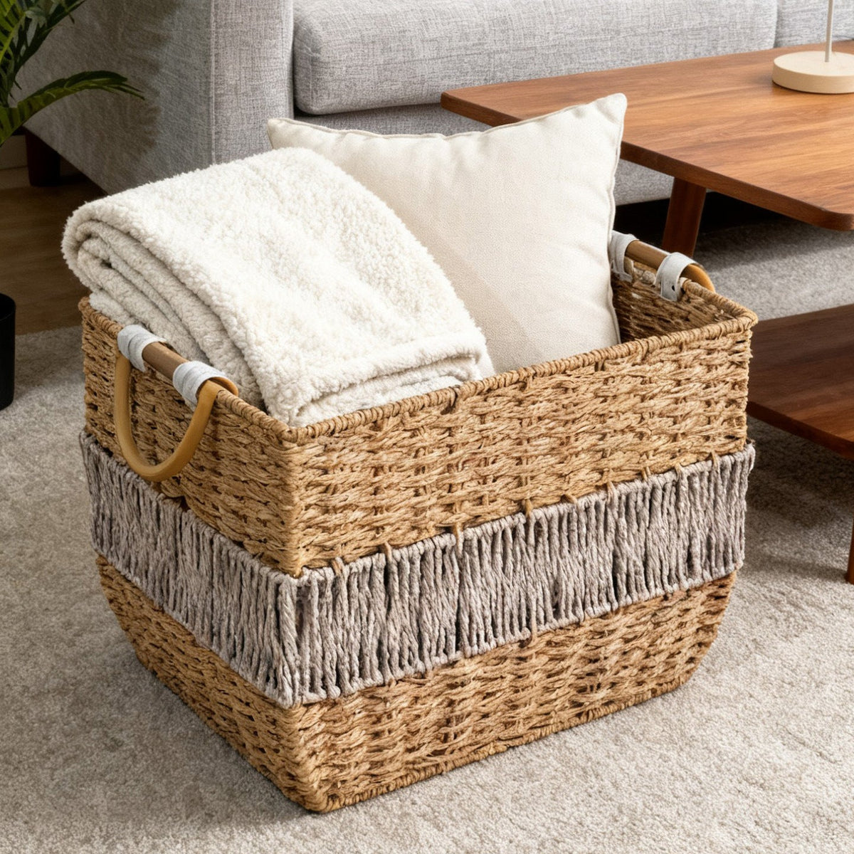Natural Meadows Storage Basket | High & Bury